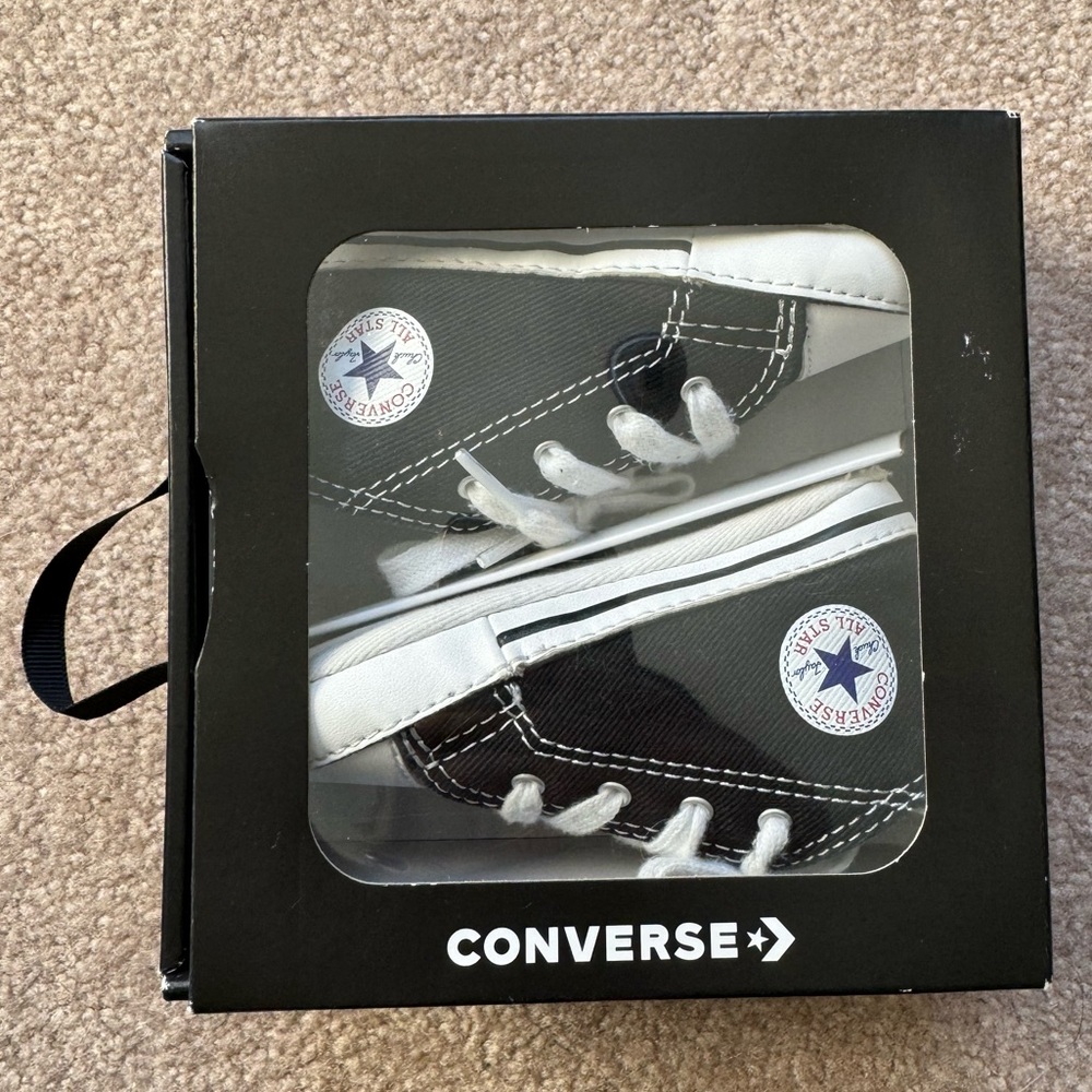 Baby Converse Sneakers, first Star Hightop, size 4, with box